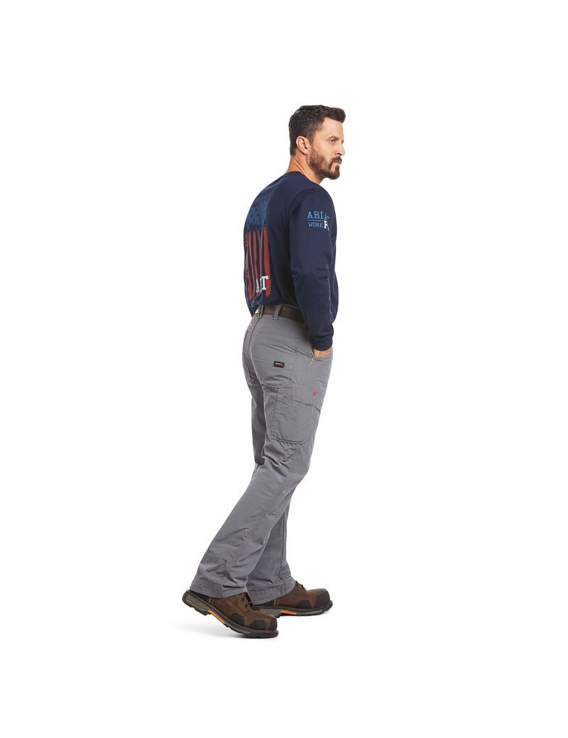 Pantalon Ariat FR M4 Relaxed DuraLight Ripstop Boot Cut Grise | CAI-5734983