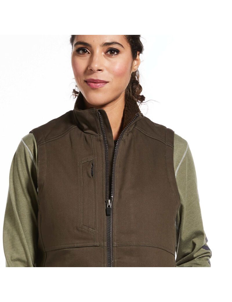 Vêtements De Travail Ariat Rebar DuraCanvas Insulated Vest Multicolore | UVS-9178822