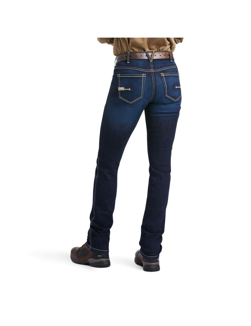 Vêtements De Travail Ariat Rebar Perfect Rise Travail Flex Riveter Slim Leg Jeans Multicolore | DXO-9873926