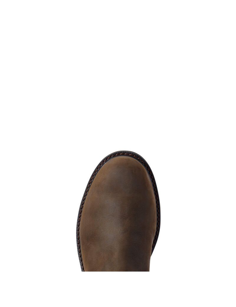 Bottines Chelsea Ariat Groundbreaker CSA Imperméables Steel Embout Travail Marron Foncé | NCZ-4488796