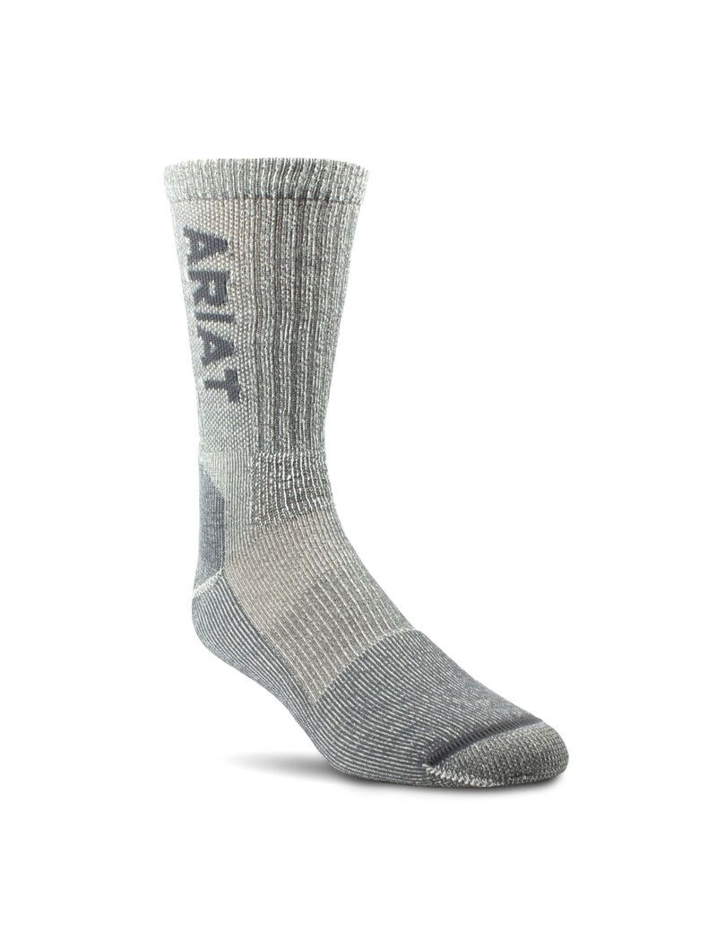 Chaussettes Ariat Legere Merino Laine Blend Steel Embout Travail Grise | PGK-0241000