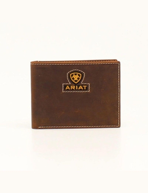 Portefeuilles Ariat Yellow logo bifold Marron | LGQ-1065004