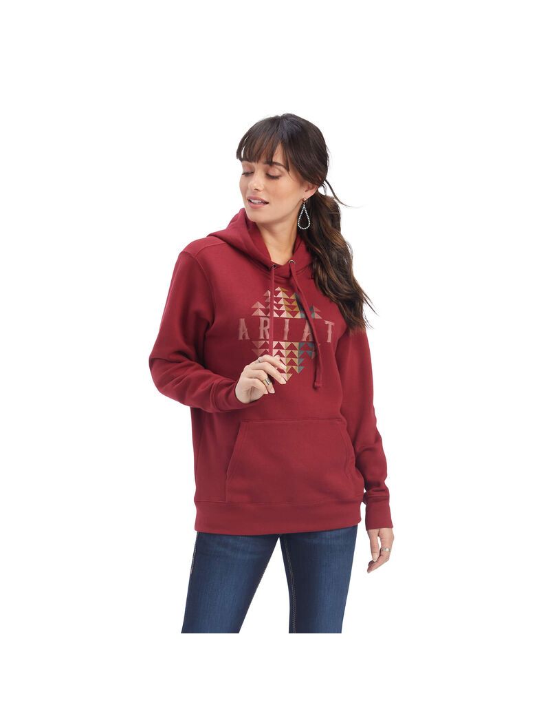 Sweat à Capuche Ariat REAL Beartooth Rouge Foncé | DKU-2529319