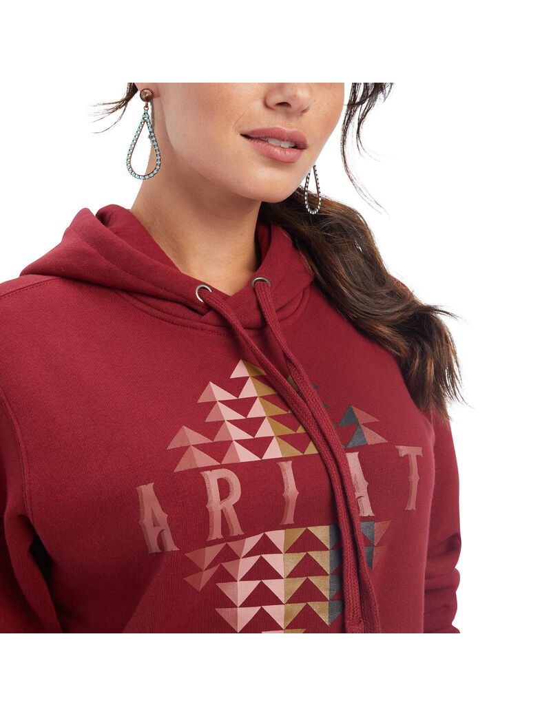 Sweat à Capuche Ariat REAL Beartooth Rouge Foncé | DKU-2529319