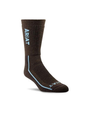 Vêtements De Travail Ariat Heavyweight Merino Laine Steel Embout Performance Travail Socks Marron | DDL-4195074