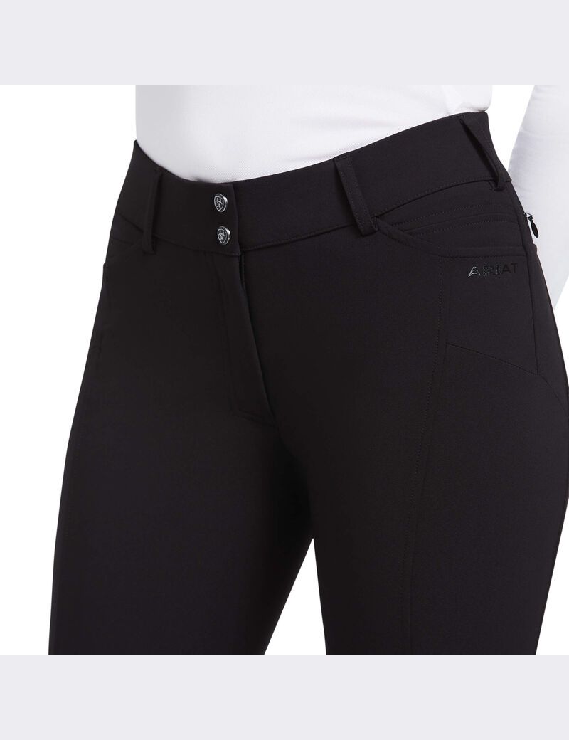 Pantalon Ariat Prelude Knee Patch Breech Noir | ONO-4377076