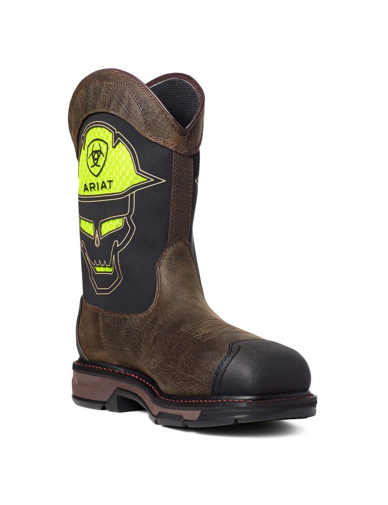 Bottes Imperméables Ariat WorkHog XT VentTEK Bold Carbon Embout Travail Cafe | YBZ-4529299