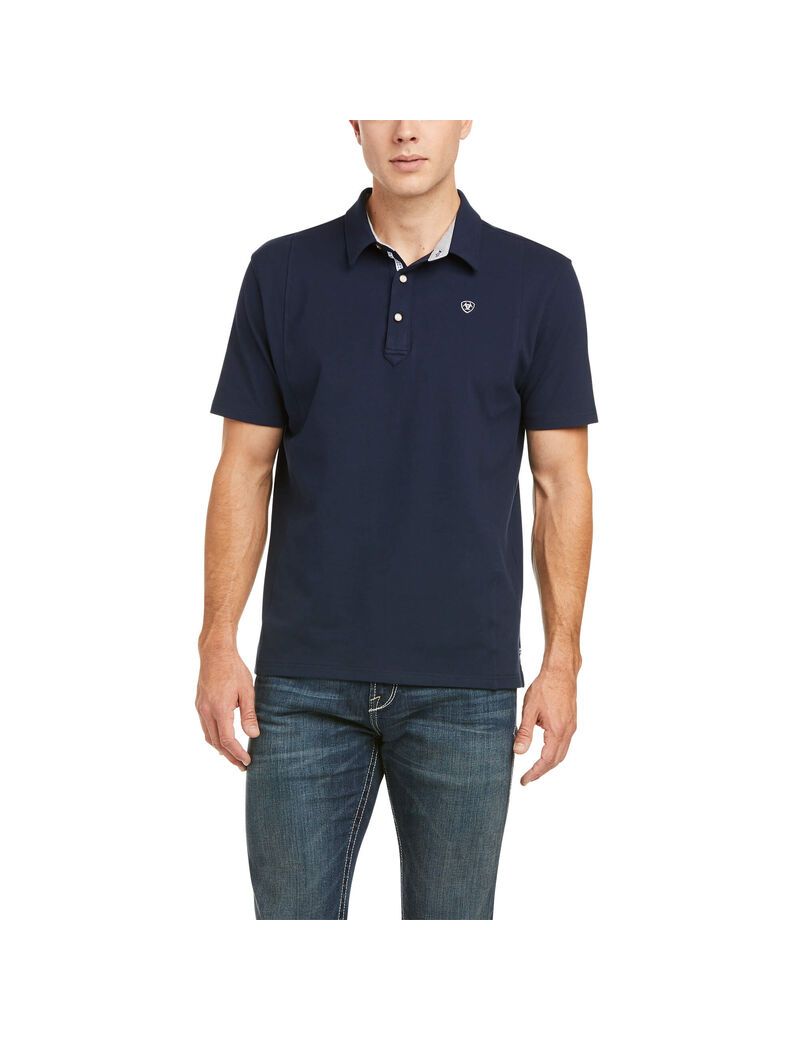 Polos Ariat Medal Bleu Marine | AMD-2274554