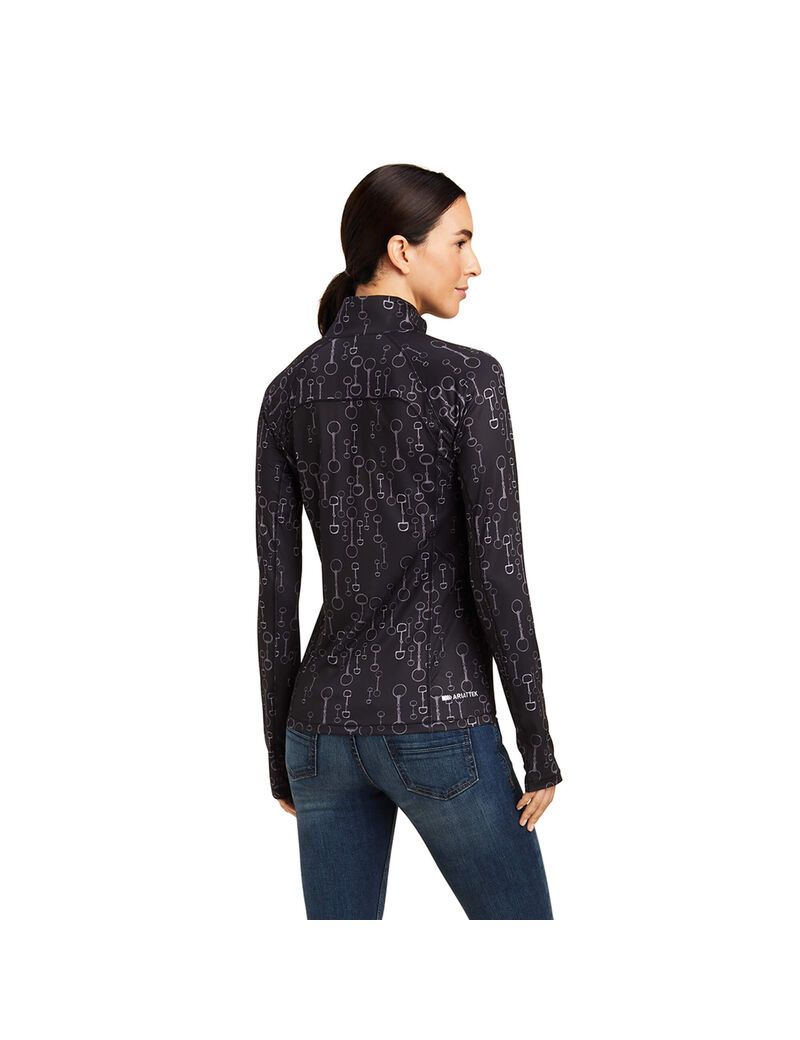 Couches Intermédiaires Ariat Lowell 2.0 1/4 Zip Noir | AEF-6557426