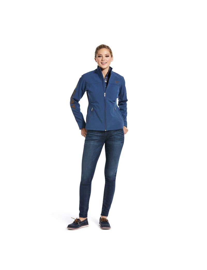 Vestes Ariat New Team Softshell Bleu | JYC-4804450