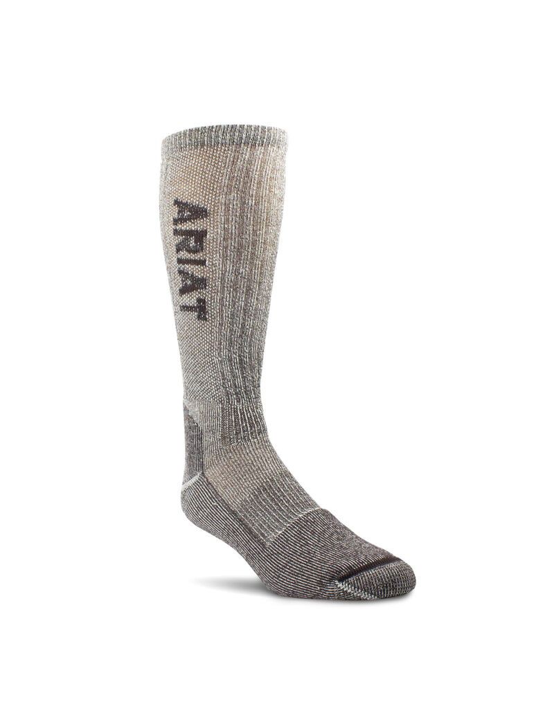 Chaussettes Ariat Legere Merino Laine Blend Mid Calf Steel Embout Travail 2PCS Marron | REY-9106895