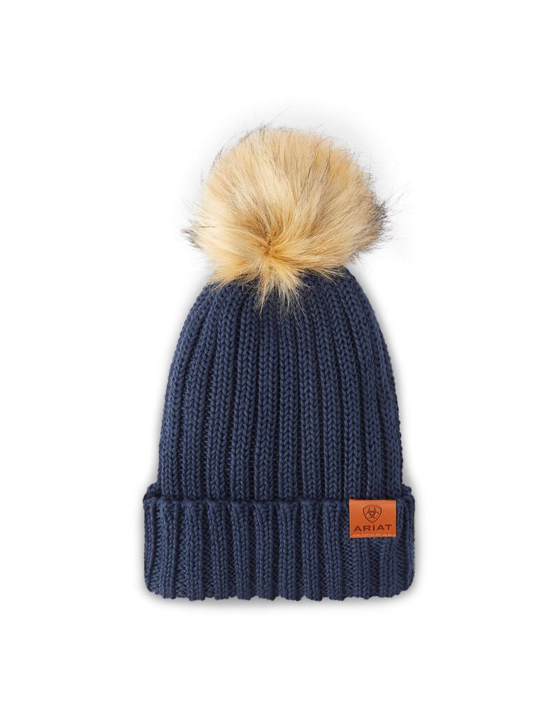 Chapeaux Ariat Cotswold Beanie Bleu Marine | FNT-1341986