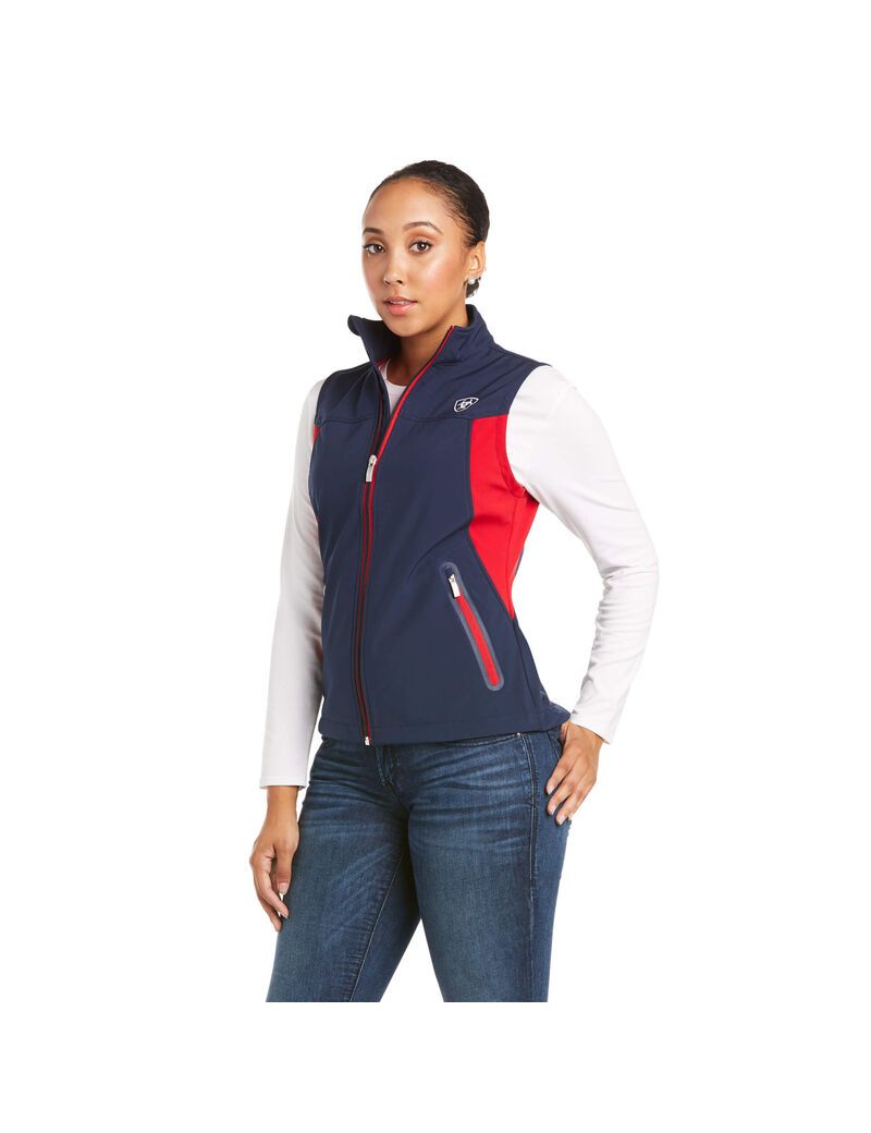 Gilet Ariat New Team Softshell Bleu Marine | DEI-5612879