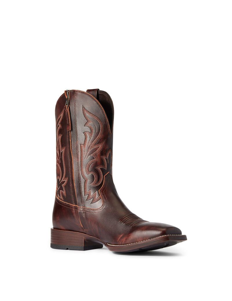 Bottes Western Ariat Slim Zip Ultra Rouge Marron | EWY-2981128