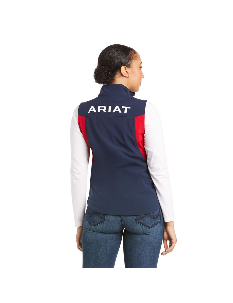 Gilet Ariat New Team Softshell Bleu Marine | DEI-5612879