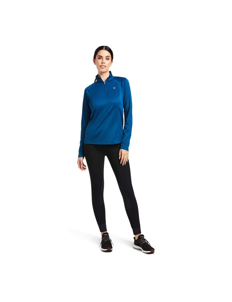 Hauts Ariat Sunstopper 2.0 1/4 Zip Bleu | XHT-4186333