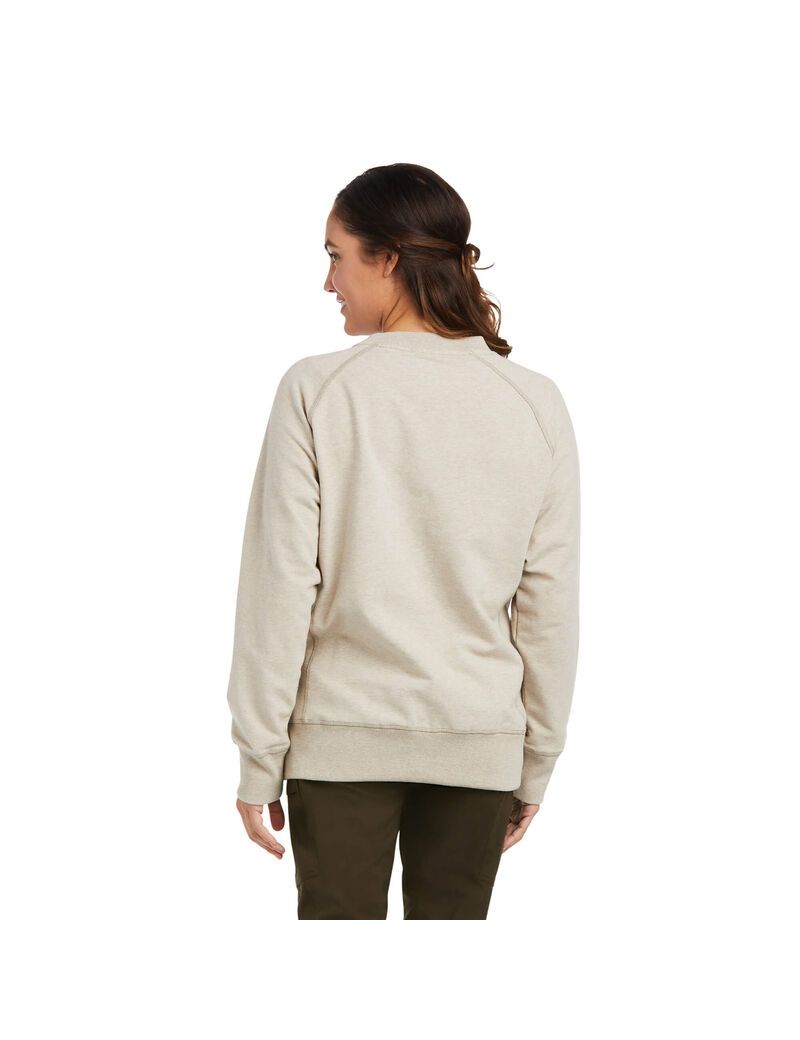 Sweats Ariat Rebar Workman Washed Fleece Beige | PSI-6053325