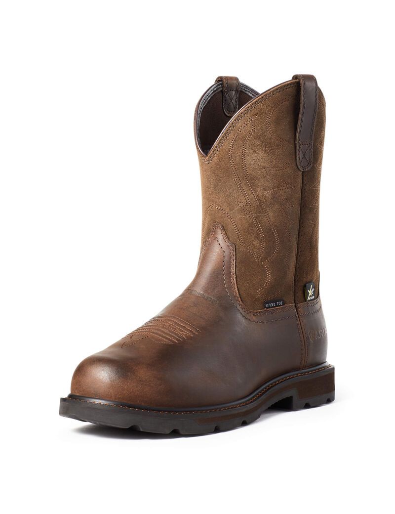 Bottes de Travail Ariat Groundbreaker MetGuard Steel Embout Marron | ZVG-4446429