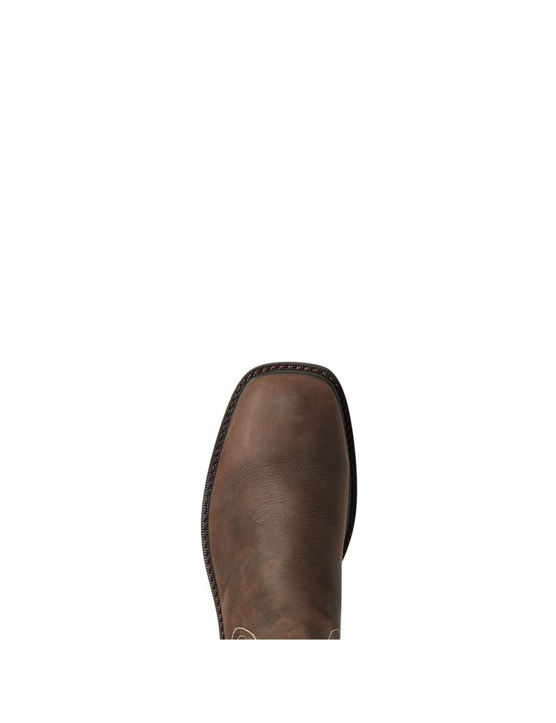 Bottes Imperméables Ariat Groundbreaker Chelsea Larges Square Embout Travail Marron Foncé | MFS-8612948