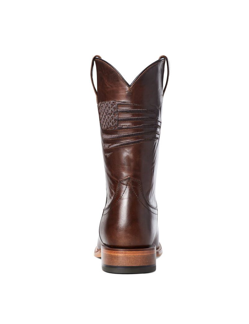 Bottes Western Ariat Circuit Patriot Square Embout Marron | KFP-8277672