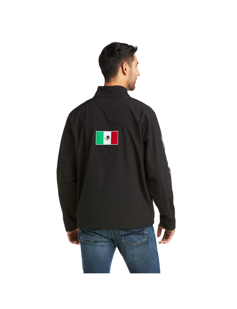 Vestes Ariat New Team Softshell MEXICO Noir | EIM-1568728