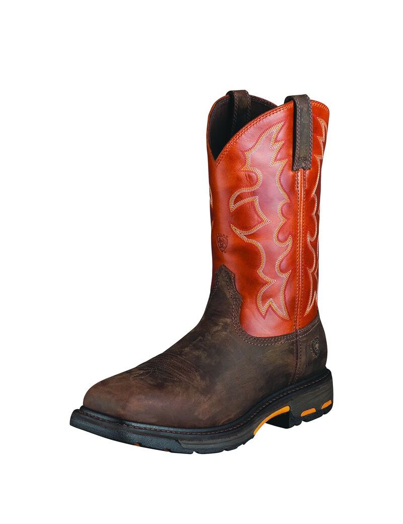 Bottes de Travail Ariat WorkHog Larges Square Embout Steel Embout Multicolore | TDI-3406804