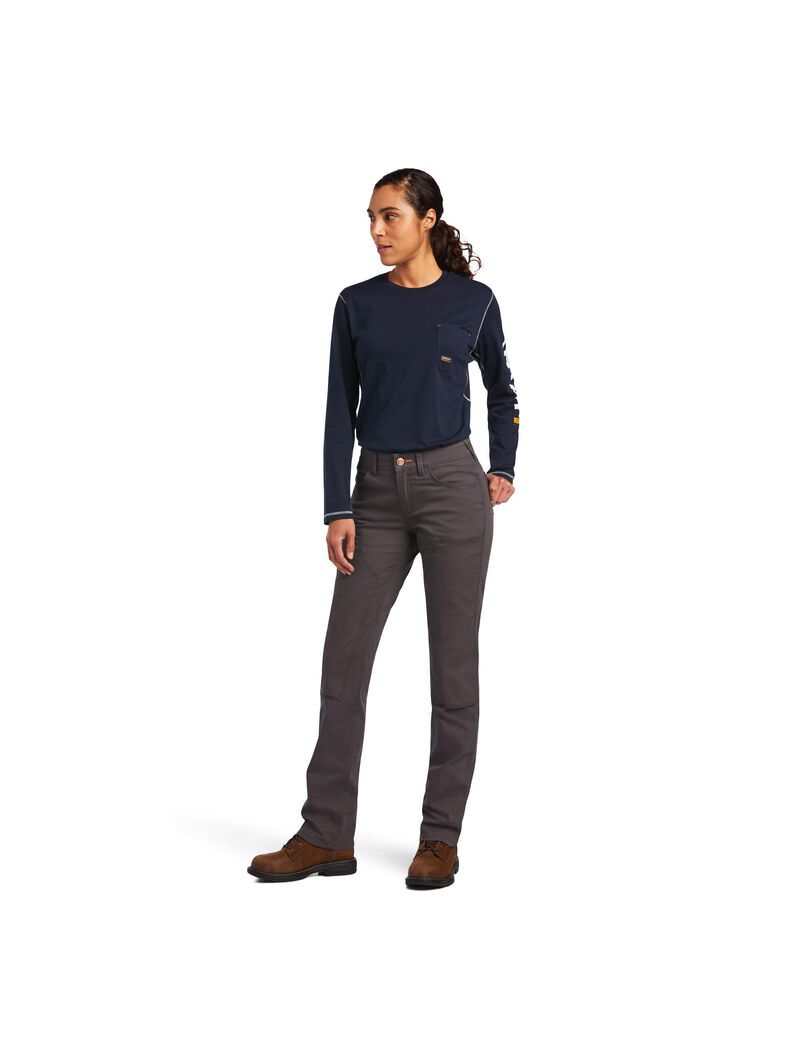 Vêtements De Travail Ariat Rebar DuraStretch Made Tough Double Front Pants Grise | TYF-4764090