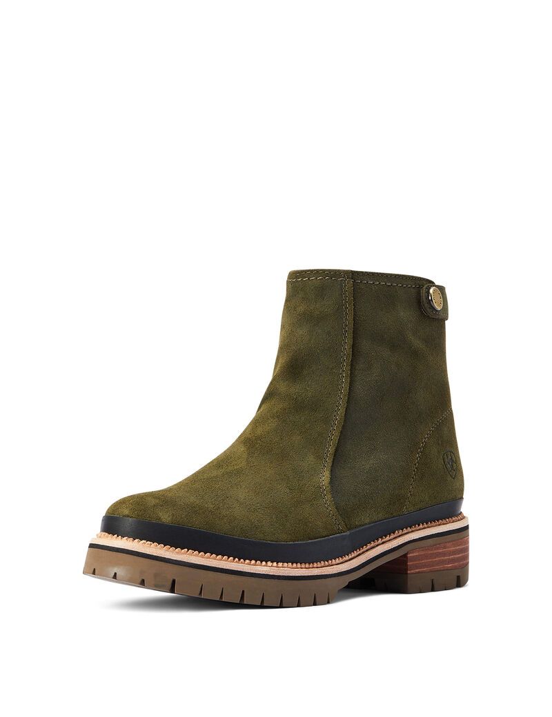 Bottines Ariat Leighton Imperméables Vert Olive | CSZ-1406540