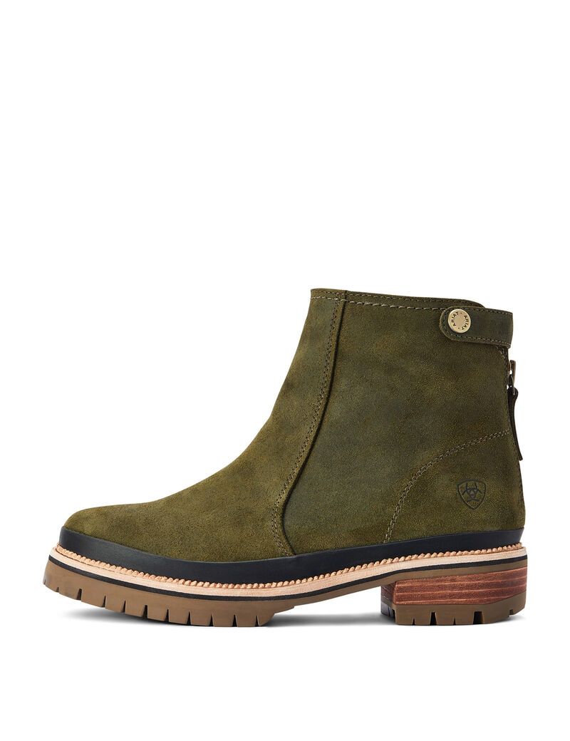 Bottines Ariat Leighton Imperméables Vert Olive | CSZ-1406540