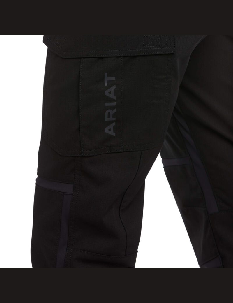 Pantalon Ariat Rebar M5 Droit DuraStretch Ripstop Cargo Droit Noir | PWT-8898366