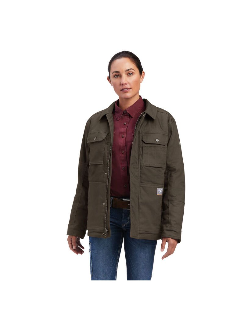 Vêtements De Travail Ariat Rebar DuraCanvas Sherpa-Doublée Coats Multicolore | FZQ-2301067