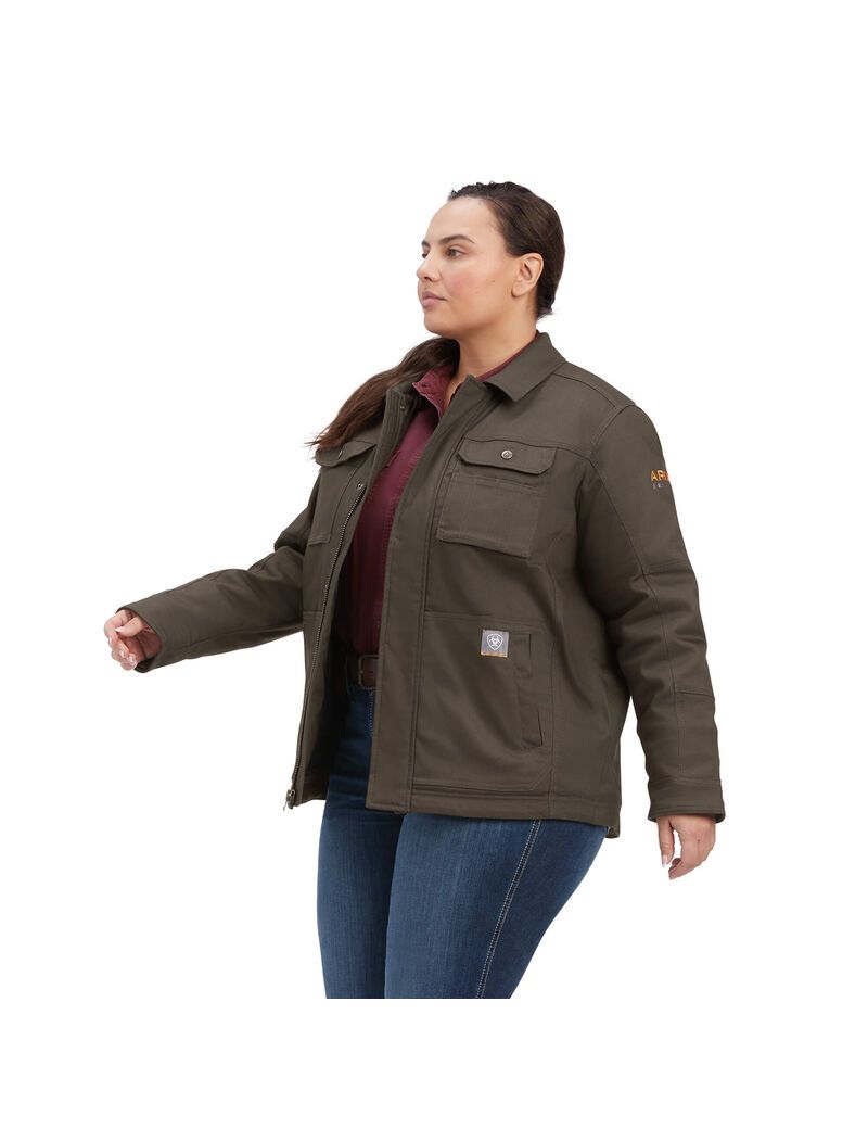 Vêtements De Travail Ariat Rebar DuraCanvas Sherpa-Doublée Coats Multicolore | FZQ-2301067