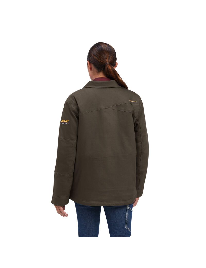 Vêtements De Travail Ariat Rebar DuraCanvas Sherpa-Doublée Coats Multicolore | FZQ-2301067