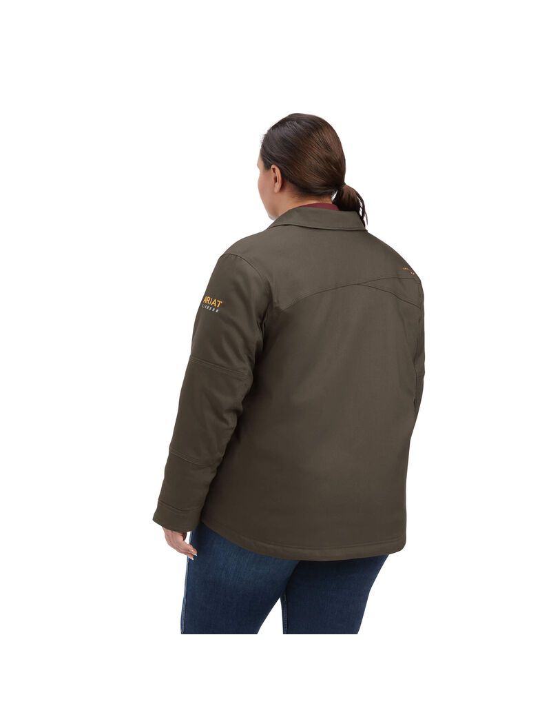 Vêtements De Travail Ariat Rebar DuraCanvas Sherpa-Doublée Coats Multicolore | FZQ-2301067