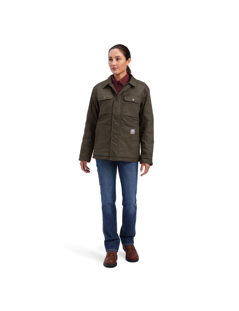 Vêtements De Travail Ariat Rebar DuraCanvas Sherpa-Doublée Coats Multicolore | FZQ-2301067