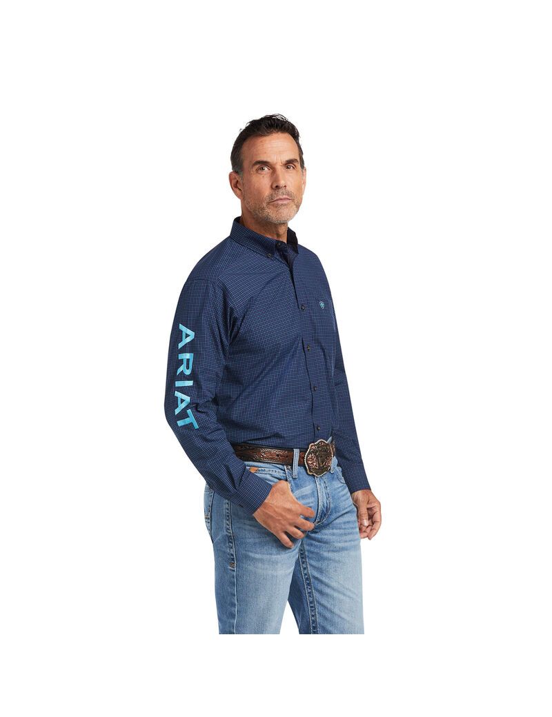 Chemises De Costume Ariat Pro Series Team Sully Classiche Fit Bleu Marine | MKP-1800824