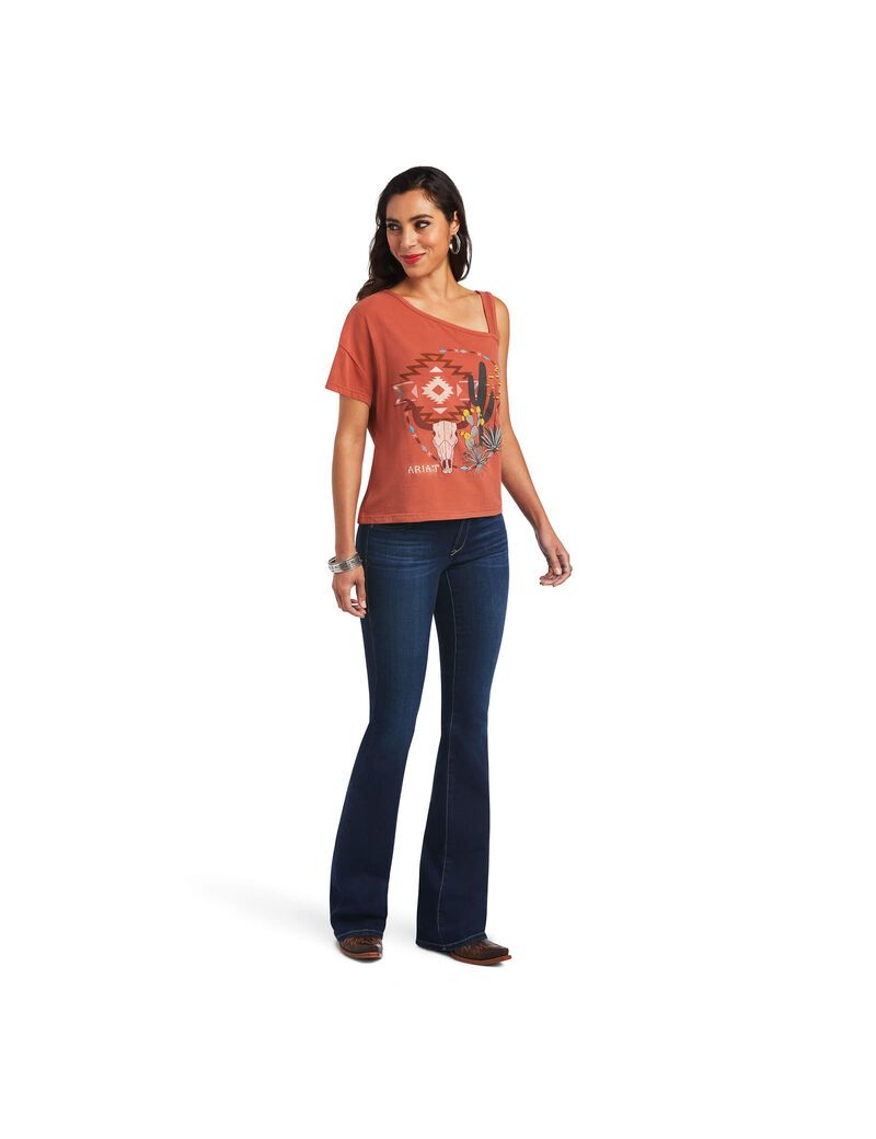 Hauts Ariat Around and Around Tee Multicolore | UYA-0612738