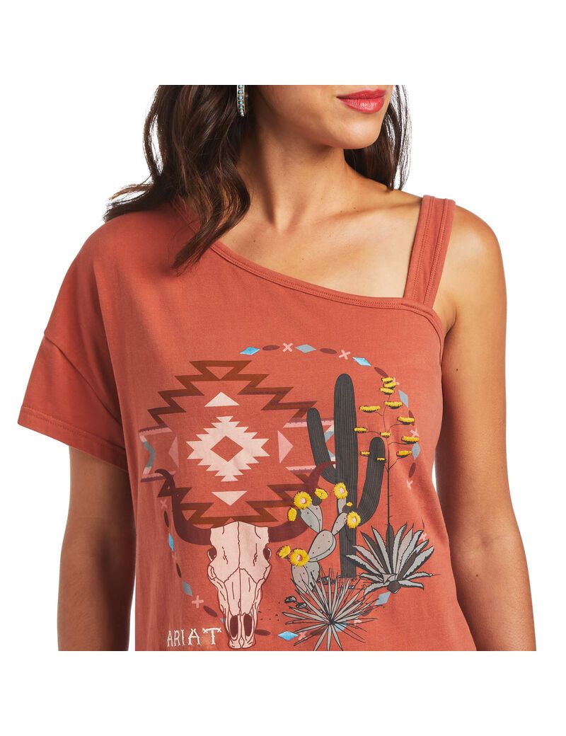 Hauts Ariat Around and Around Tee Multicolore | UYA-0612738