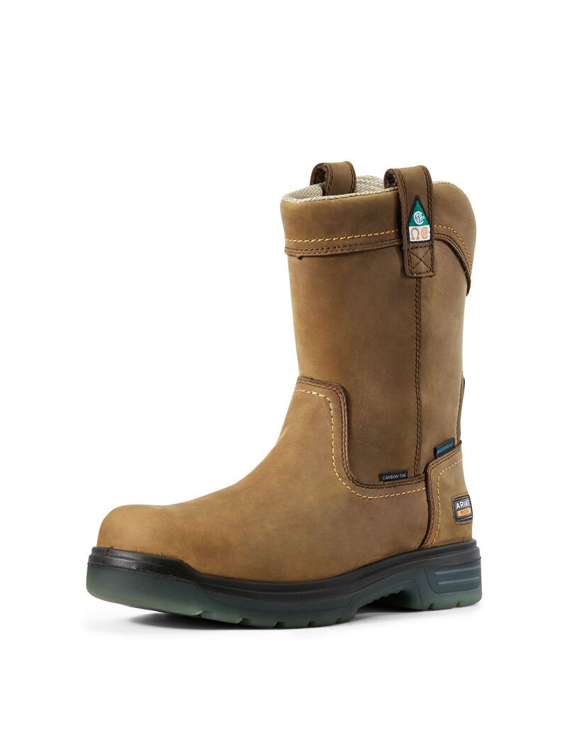 Bottes de Travail Ariat Turbo Pull-On CSA Imperméables Carbon Embout Multicolore | HDU-7964175