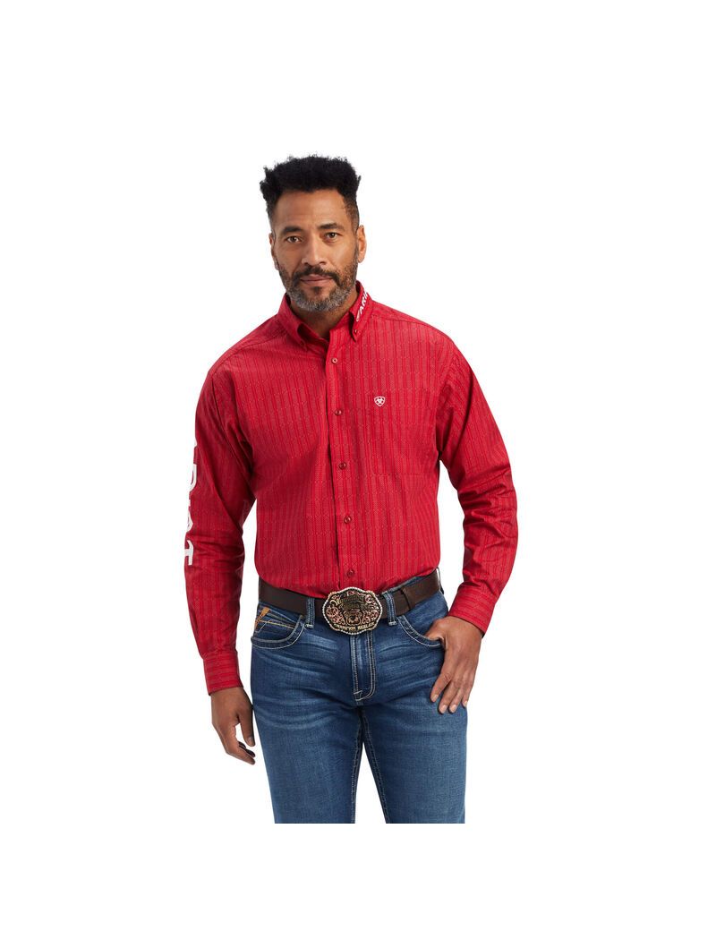 Chemises De Costume Ariat Team Maximus Classiche Fit Rouge | ULP-5340224