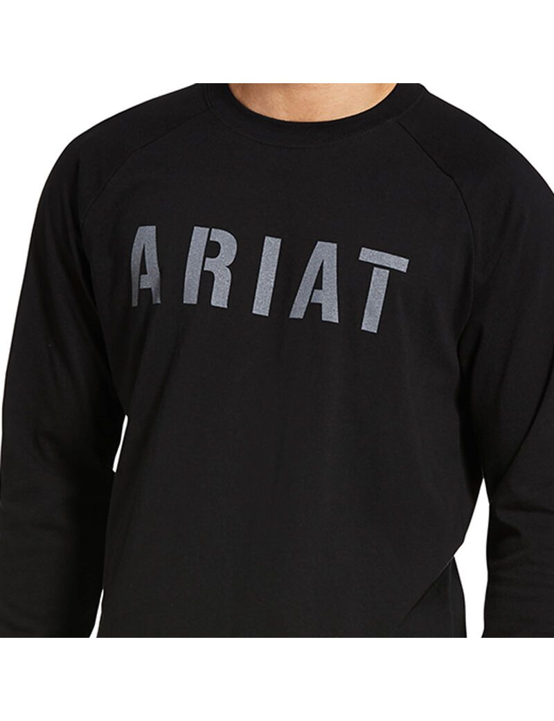 Vêtements De Travail Ariat Rebar CottonStrong Block T Shirts Noir | XDE-4706291