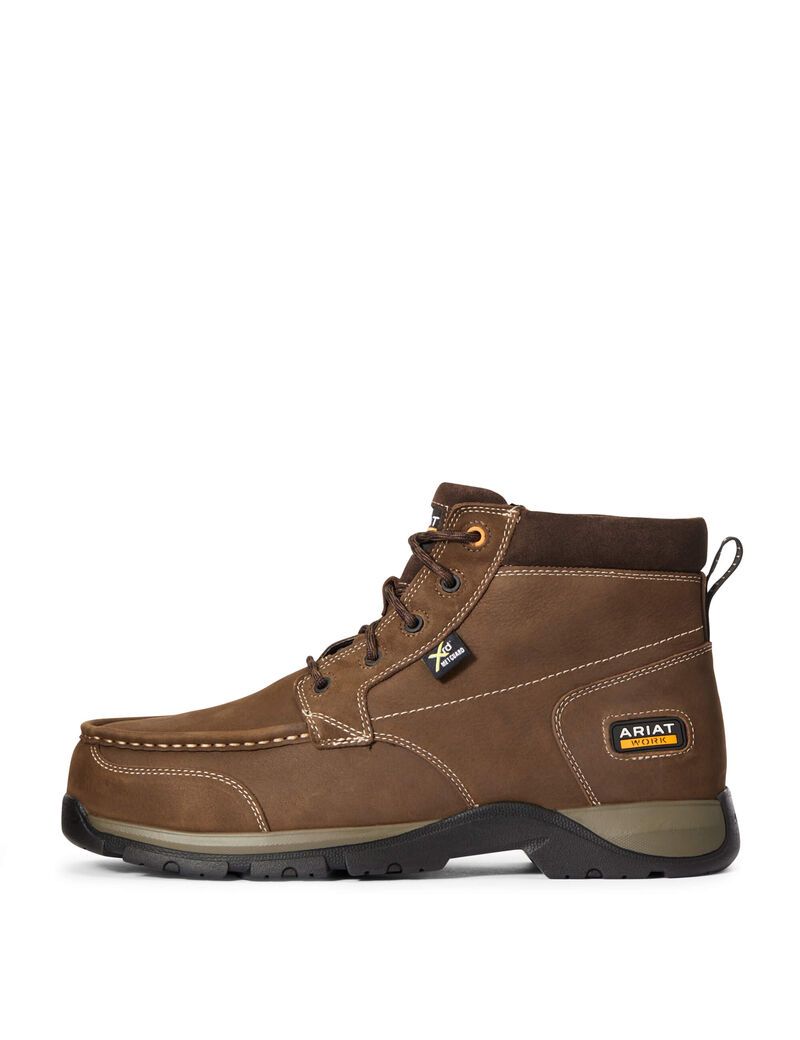 Bottes de Travail Ariat Edge LTE Chukka MetGuard Composite Embout Marron Foncé | HUU-7739756