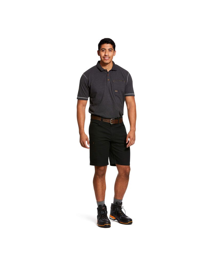 Shorts Ariat Rebar DuraStretch Made Tough Noir | QGR-6000282