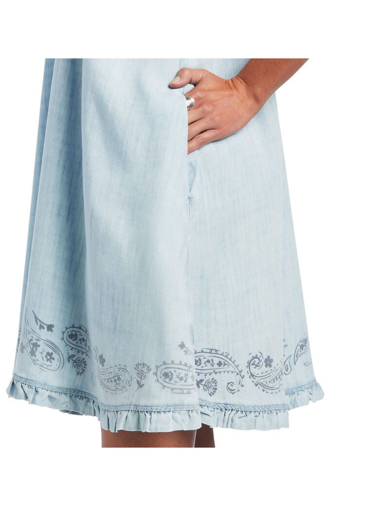 Peignoir Ariat Meadow Bleu Clair | DQY-4527853