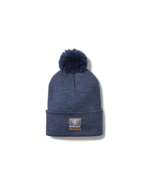 Chapeaux Ariat Rebar Pom Beanie Bleu | XLN-4514493