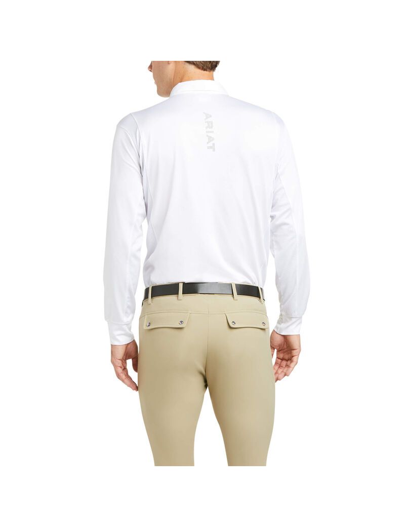 Chemises Ariat TEK Long Sleeve Show Blanche | RDO-0842121