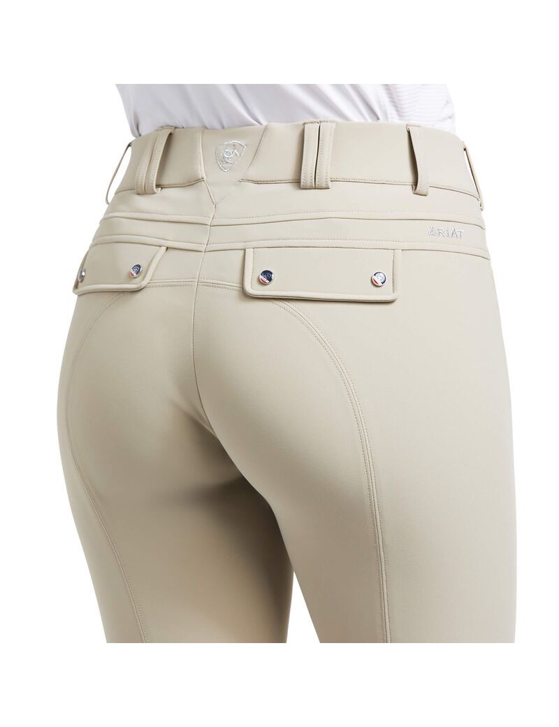 Pantalon Ariat Tri Factor Grip Knee Patch Breech Marron | JQC-8423324