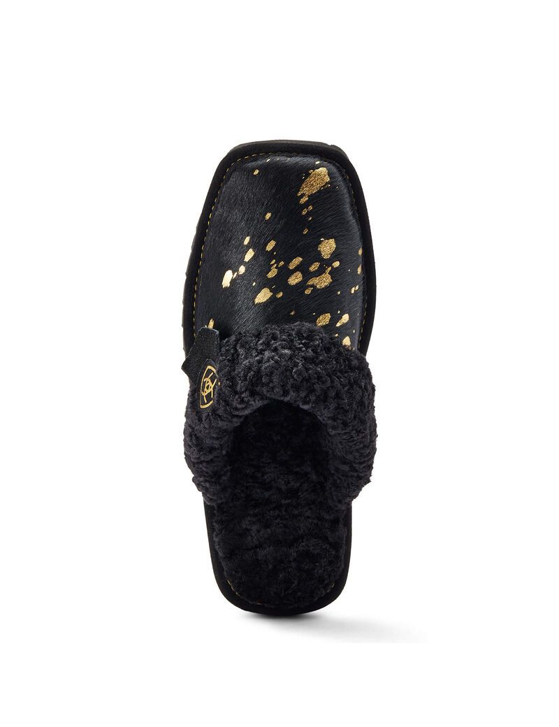 Chaussons Ariat Jackie Square Embout Noir Doré | ZJA-1445241