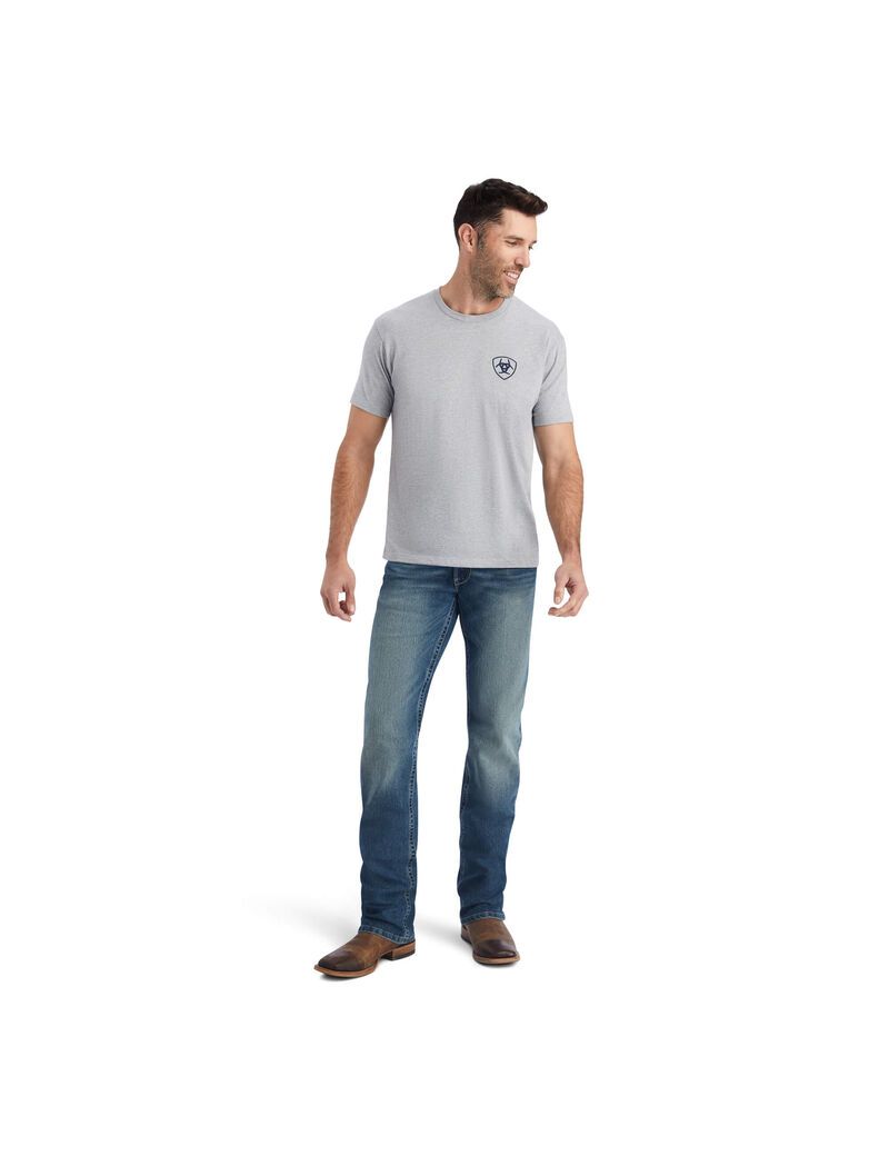 T Shirts Ariat Lucky Horseshoe Grise | FDU-5515480