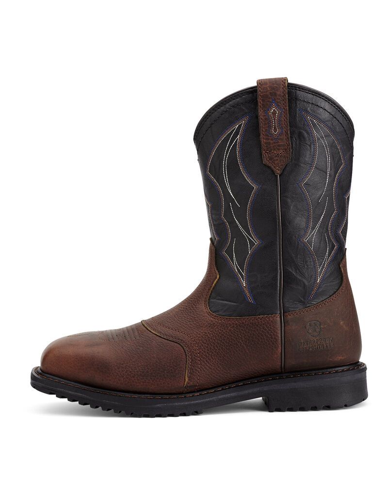 Bottes Imperméables Ariat RigTek Larges Square Embout Composite Embout Travail Marron | TLC-5340480